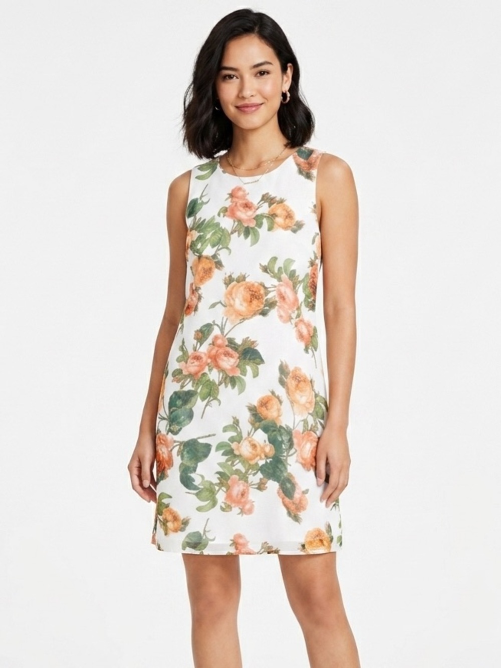[Calvin Klein] Floral Printed Shift Dress